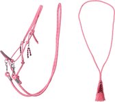 QHP Touwhalster Combi Liberty - maat Cob - flamingo pink