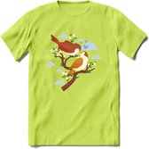 Lovebirds - Valentijn T-Shirt | Grappig Valentijnsdag Cadeautje voor Hem en Haar | Dames - Heren - Unisex | Kleding Cadeau | - Groen - L