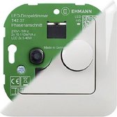Ehmann 4260c0701 Dimmer (inbouw) Geschikt voor lampen: LED-lamp, Gloeilamp, Halogeenlamp Wit