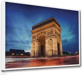 Akoestische panelen - Geluidsisolatie - Akoestische wandpanelen - Akoestisch schilderij AcousticPro® - paneel met de Arc de Triomphe - Design 160 - Premium - 120x80 - zwart- Wandde