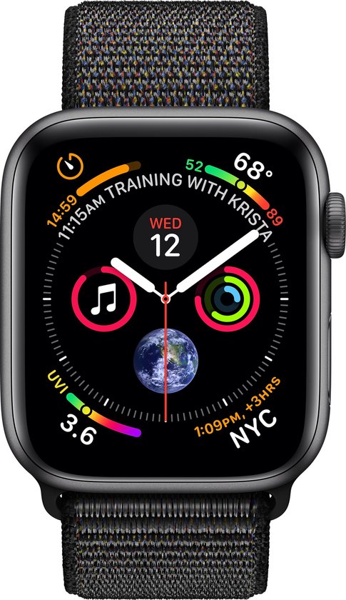 Apple Watch Series 4 - Smartwatch - 40mm - Spacegrijs/Zwart | bol.com