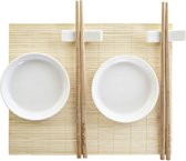 Keramieken sushi servies/serveerset voor 8 personen 7-delig - Sushi eetset