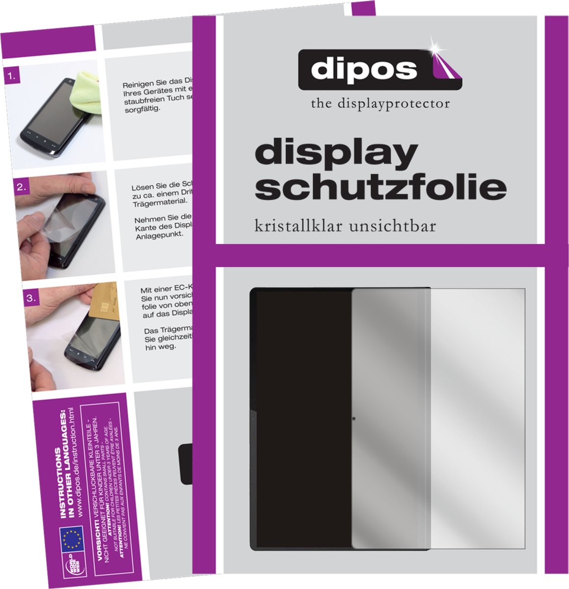 dipos I 2x Beschermfolie helder compatibel met Lenovo Yoga Tab 11 Folie screen-protector