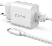 DEVIA USB-C Adapter Snellader + 1 meter kabel - Geschikt voor Samsung - HTC - OPPO - MOTO - Huawei  301124