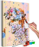 Doe-het-zelf op canvas schilderen - Hydrangea Girl.