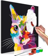 Doe-het-zelf op canvas schilderen - Spotted Cat.