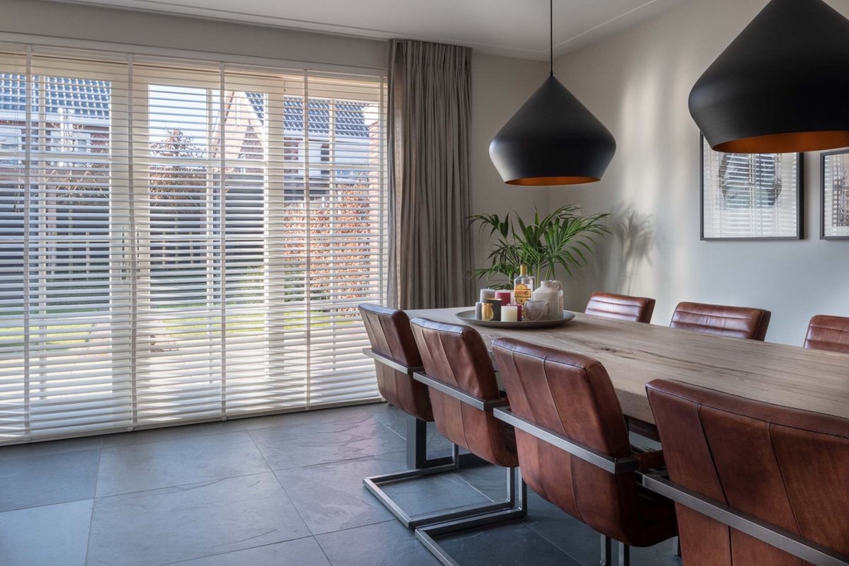 Dutchblinds® Houten Jaloezieën - 50mm - Wit - 220 x 250 cm - Breedtematen van 40 t/m 300 cm