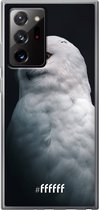 6F hoesje - geschikt voor Samsung Galaxy Note 20 Ultra -  Transparant TPU Case - Witte Uil #ffffff