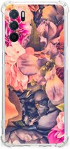 Silicone Case OPPO A54s | A16 | A16s Smartphone hoesje met doorzichtige rand Bloemen Boeket