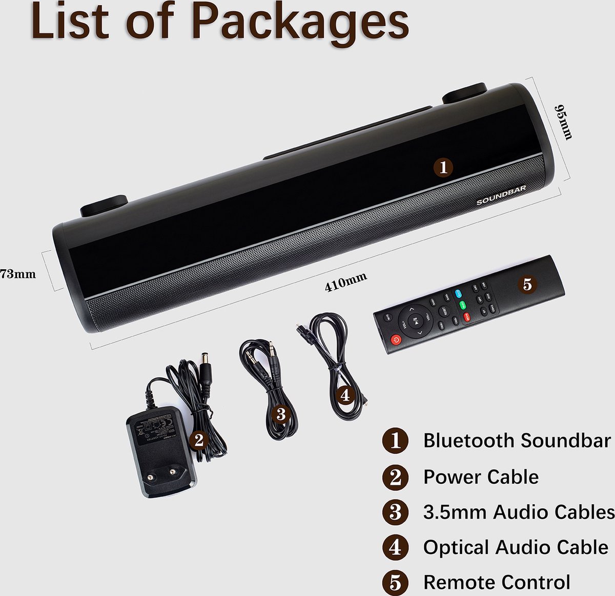 TV Soundbar met Ingebouwde Subwoofer Zwart - afbeelding 2