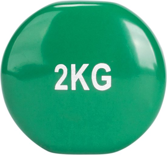 VirtuFit Vinyl Dumbbell Pro - Gewichten - Fitness - 2 kg - Groen