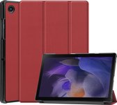 Arara Hoes Geschikt voor Samsung Galaxy Tab A8 (2021/2022) 10.5 inch - Tri-Fold bookcase - Donker Rood