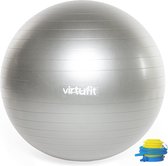 VirtuFit - Anti-Burst Fitness Ball Pro - Ballon de Gymnastique - Ballon Suisse - avec Pompe - Gris - 65 cm