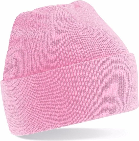 invoer grip Spaans Basic dames winter muts roze 100% acryl - lichtroze mutsen | bol.com