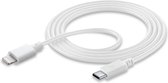 Cellularline - Usb kabel, usb-c to Apple lightning 1,2m, wit