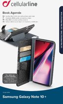 Cellularline Book Agenda Backcover Galaxy Note 10 Plus Zwart