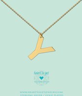 Heart to Get - Grote Letter Y - Ketting - goudkleurig