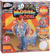 Grafix - 3D Glitter Mozaïek Model - Maak je eigen Mozaïek Model - Inclusief 3D Scene - Mozaïeken - Kinderspeelgoed