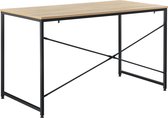 Bureau - Spaanplaat & metaal - Hout kleurig & zwart - Afmeting (BxDxH) 120 x 60 x 72 cm