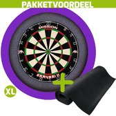 Mission Samurai 2 + Rubberen Dartmat 90*300 + Dartbordverlichting Basic XL (Paars)
