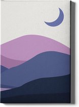 Walljar - Purple Desert III - Muurdecoratie - Canvas schilderij