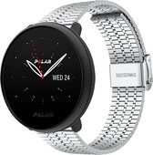 Stalen Smartwatch bandje - Geschikt voor  Polar Ignite 2 roestvrij stalen band - zilver - Strap-it Horlogeband / Polsband / Armband