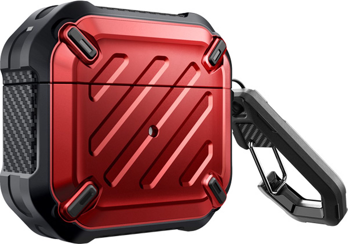 Supcase Unicorn Beetle Rugged Armor Geschikt voor Apple AirPods 3 Case Rood