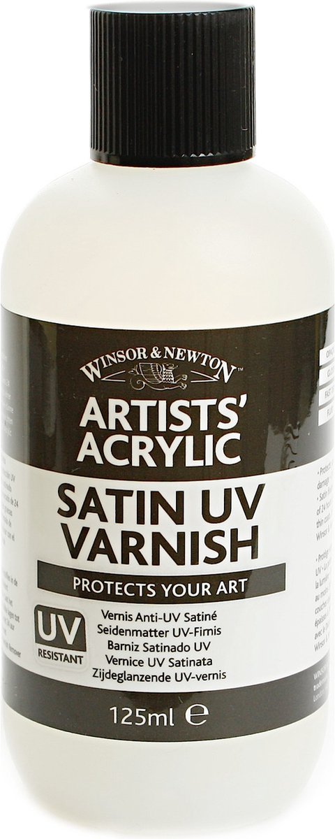 W&N Artists Acrylic | Zijdeglanzende UV-vernis | Flesje á 125ml