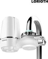 LORIOTH® Waterfilter Kraan- Waterzuiveraar - Water Zuiveren - Kraanwater Filteren - Eenvoudig In Gebruik - Vervangbare Filter - Wit
