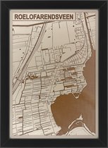 Houten stadskaart van Roelofarendsveen