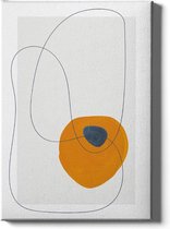 Walljar - Orange Circle - Muurdecoratie - Canvas schilderij