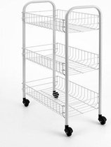 Tomado Metaltex - Siena opbergtrolley - 3 manden - Wit