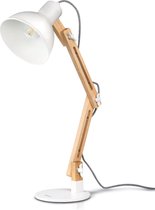 tomons LED leeslamp in klassiek houtdesign, bureaulamp, tafellamp verstelbaar, lamp met verstelbare arm, oogvriendelijke leeslamp, werklamp, bureaulamp, bedlamp [energieklasse A ++]