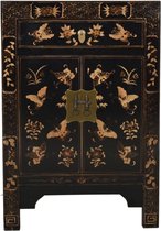 Fine Asianliving Chinees Nachtkastje Handbeschilderde Vlinders Zwart B40xD32xH60cm Chinese Meubels Oosterse Kast