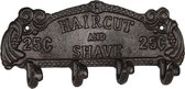 Wandkapstok 4 haken 28*7*12 cm Bruin Ijzer Haircut And Shave