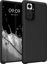 kwmobile telefoonhoesje geschikt voor Xiaomi Redmi Note 10 Pro - Hoesje met siliconen coating - Smartphone case in zwart