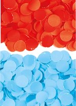 2 kilo rode en blauwe papier snippers confetti mix set feest versiering - 1 kilo per kleur