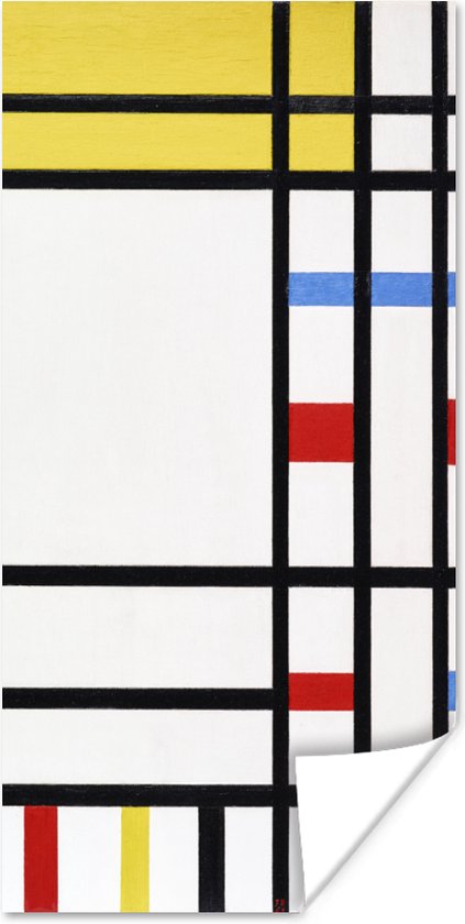 Poster Place De La Concorde - Piet Mondriaan - 20x40 cm