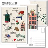 KaartenSet met Hollands Tintje -> Nr 4 (Postcrossing-Typisch-Hollands-Grachtenpand-Fiets) - LeuksteKaartjes.nl by xMar