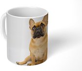 Mok - Franse Bulldog - Wit - Bruin - 350 ML - Beker
