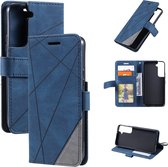 Book Case Samsung Galaxy S22 Plus | Hoogwaardig PU Leren Hoesje | Lederen Wallet Case | Luxe Uitstraling | Telefoonhoesje | Pasjeshouder | Portemonnee | Blauw