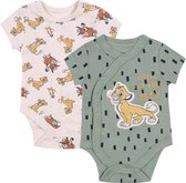 2x rompertje met korte mouwen - The Lion King DISNEY / 68 cm