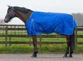 QHP Regendeken turnout luxe fleece 70/100 cm Blauw