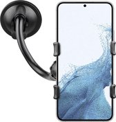 Shop4 - Samsung Galaxy S22 Plus Autohouder Raam Klem Breed Zwart
