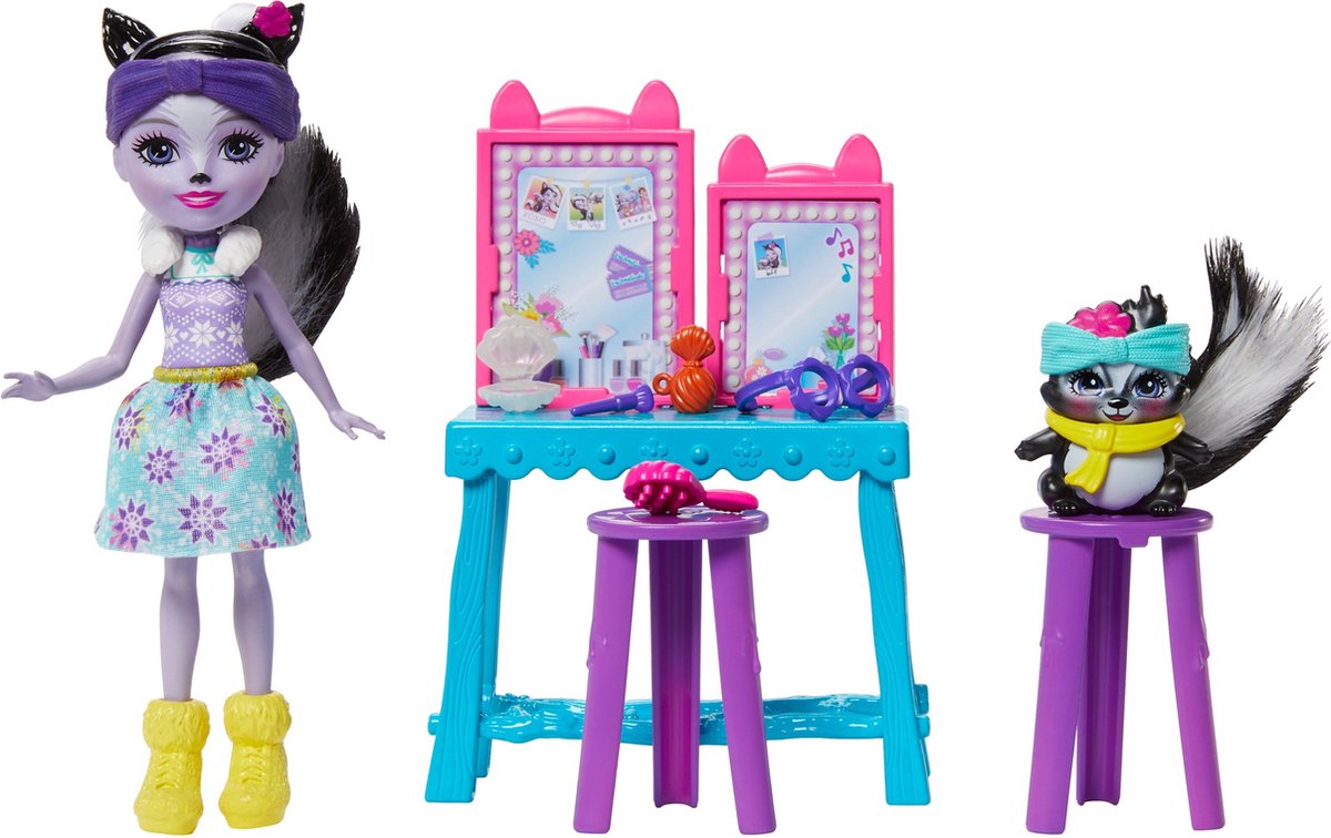 ENCHANTIMALS Enchanted Seasons schoonheidssalon door Sage Moufette - Sinterklaas Cadeau - Schoencadeautjes Sinterklaas