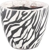 Sebra White geglazuurd keramiek pot bombey XS