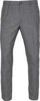 Alberto - Pleat Chino Grijs - Slim-fit - Chino Heren maat W 40 - L 34