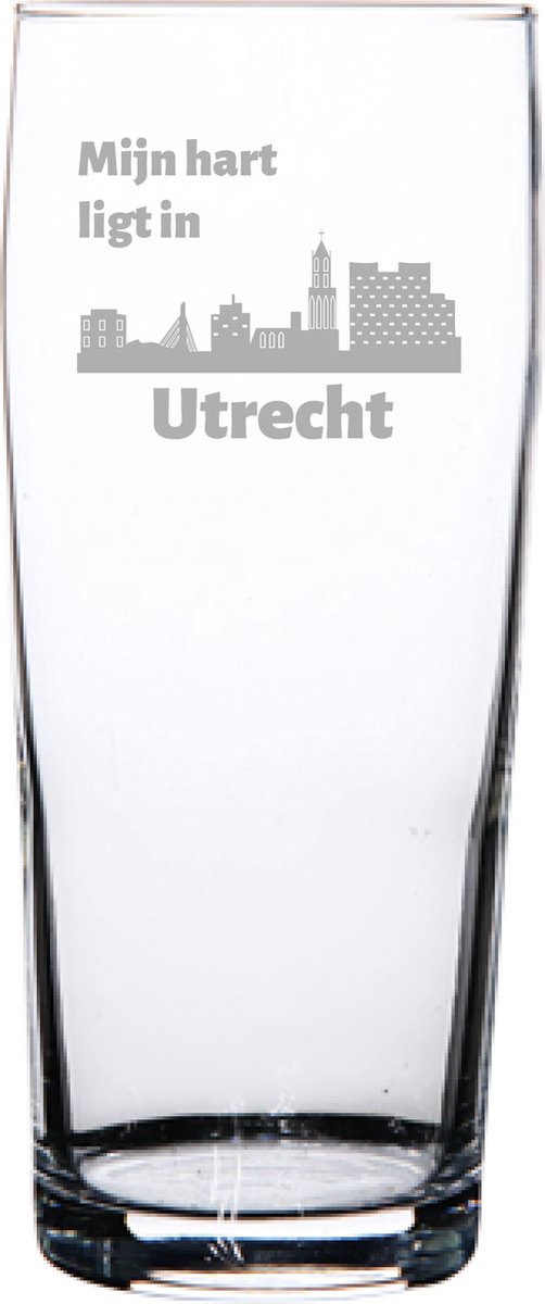 Gegraveerde bierfluitje 19cl Utrecht