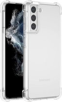 Hoesje Schokbestendig TPU Back Cover Transparant Geschikt voor Samsung Galaxy S22
