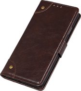 Mobigear Telefoonhoesje geschikt voor Samsung Galaxy A50 Hoesje | Mobigear Ranch Bookcase Portemonnee | Pasjeshouder voor 3 Pasjes | Telefoonhoesje voor Pinpas / OV Kaart / Rijbewijs - Bruin